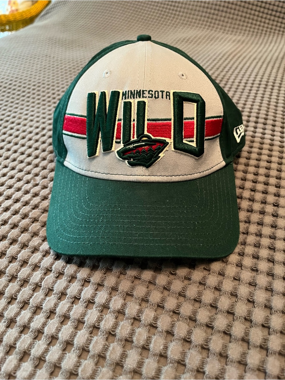 New Era Minnesota Wild Green Gray Red Logo Adjustable Hat